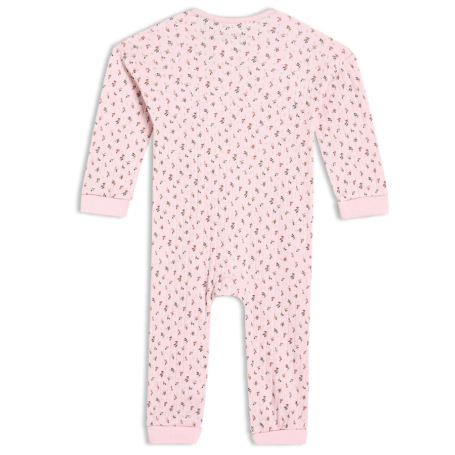 Mini Cuddles Girls Pink Single Romper