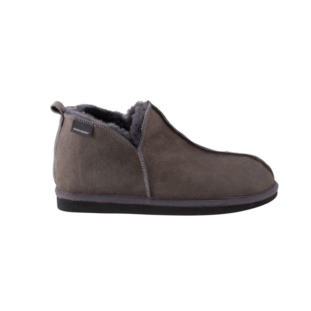 Shepherd of Sweden Anton Antique Asphalt Sheepskin Slippers