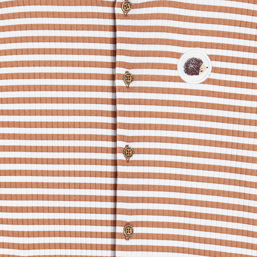 Mini Cuddles Unisex Brown Single Romper