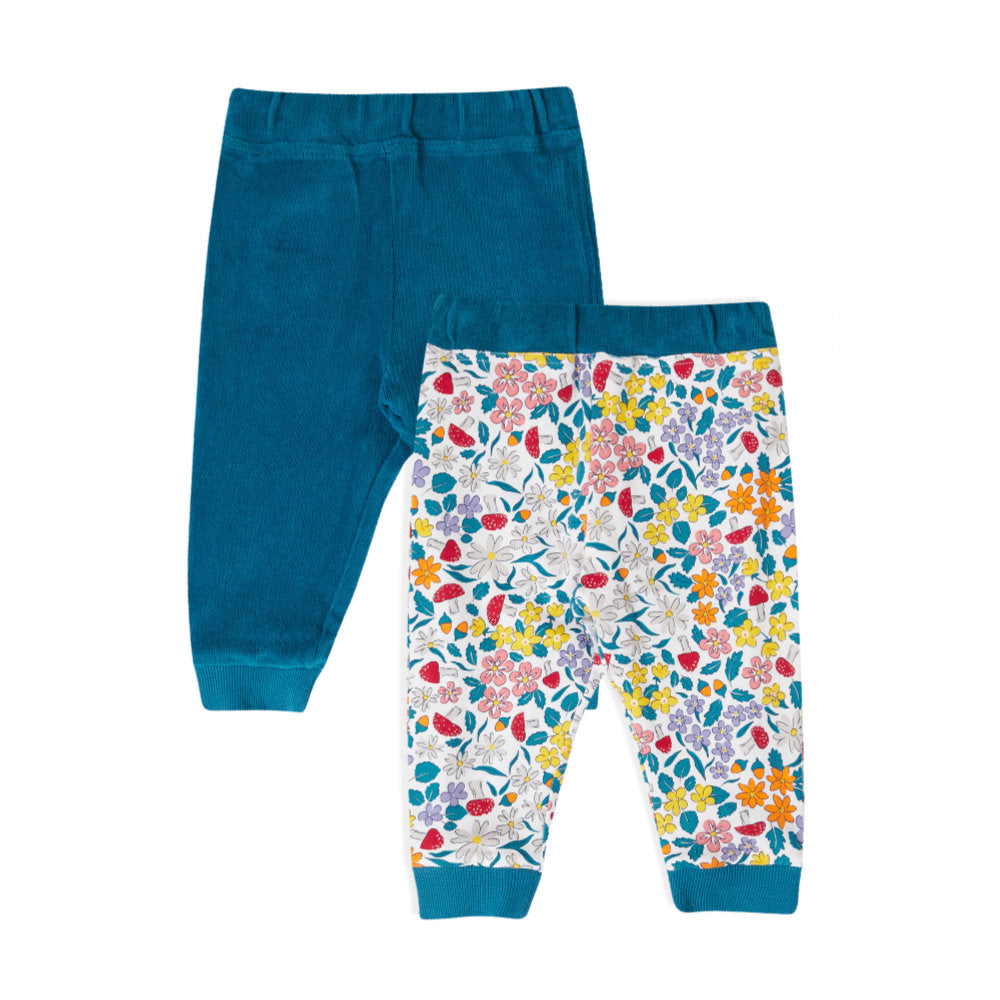 Frugi Poppy Reversible Pull Ups - Boat Blue/Wild Woods