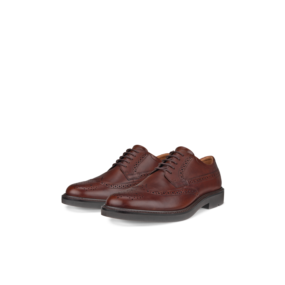 ECCO 525614 01053 New City With Welt Laceup Brogue Cognac