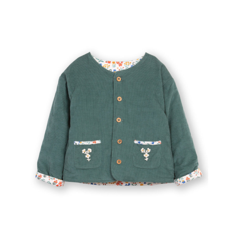 Kite Fairy Flowers Quilted Jacket Green (53-T433-AGO)