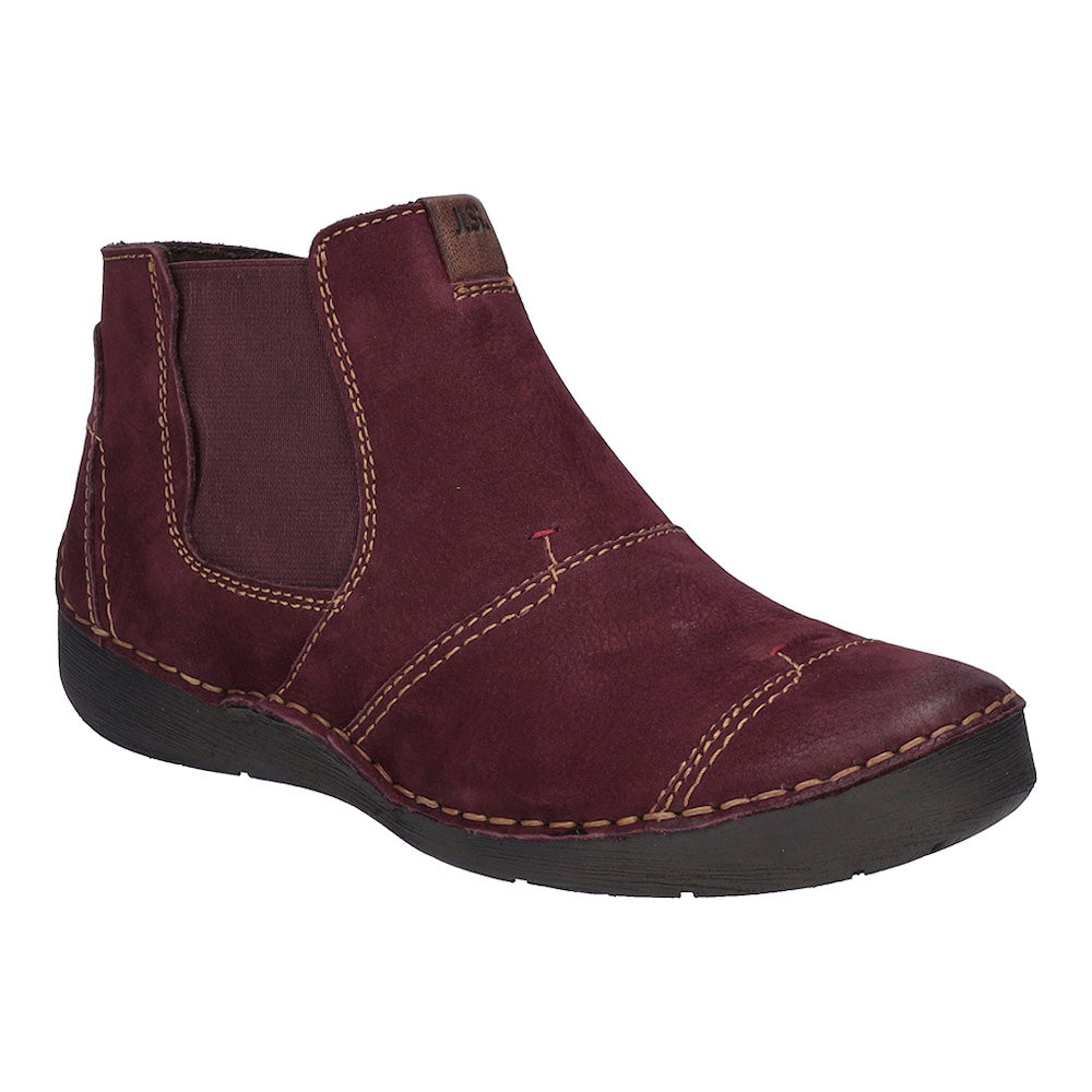 Josef Seibel Fergey 55 Plum Ankle Boots