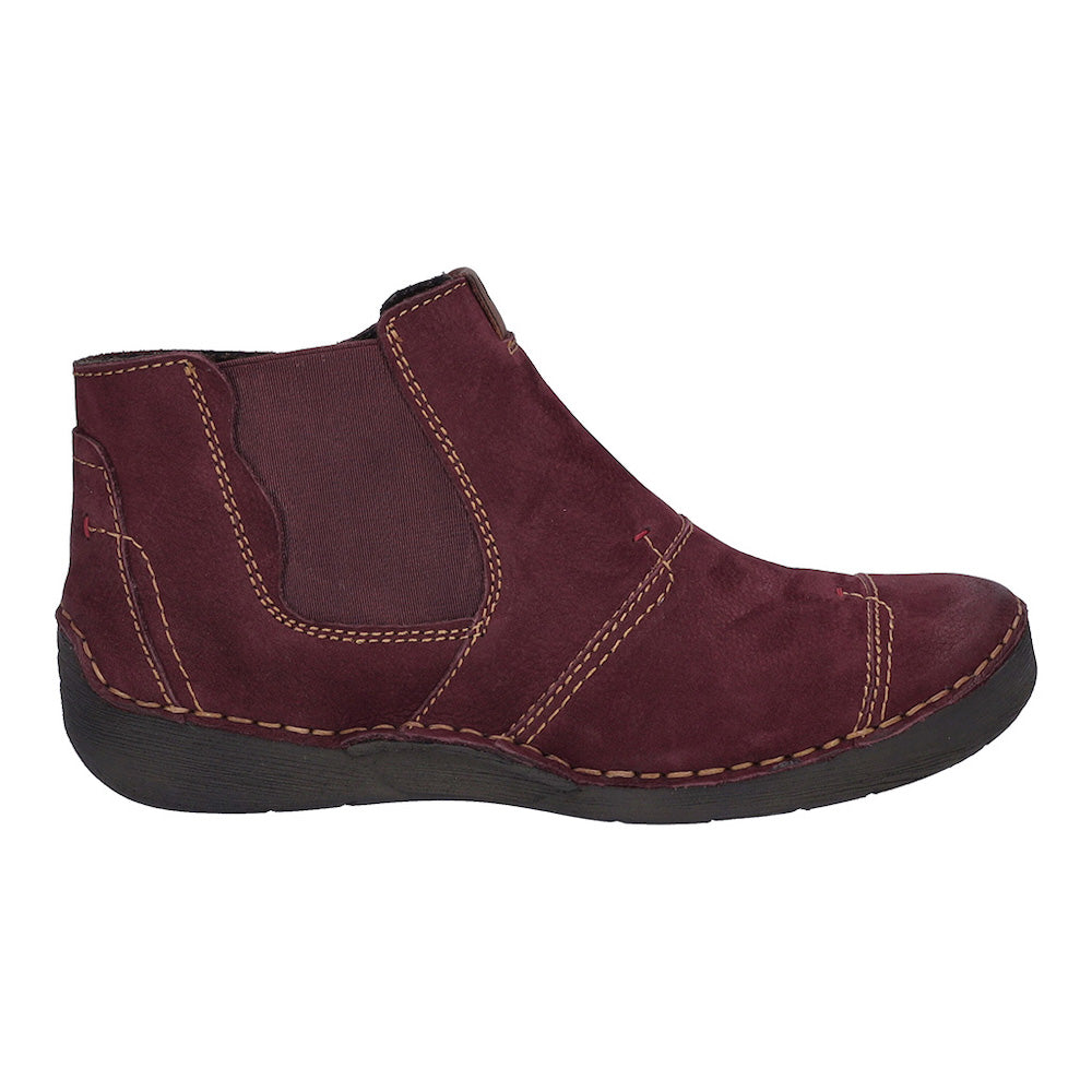 Josef Seibel Fergey 55 Plum Ankle Boots