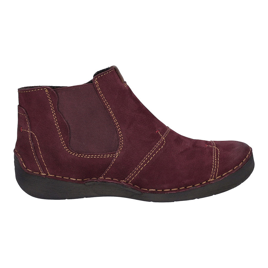 Josef Seibel Fergey 55 Plum Ankle Boots