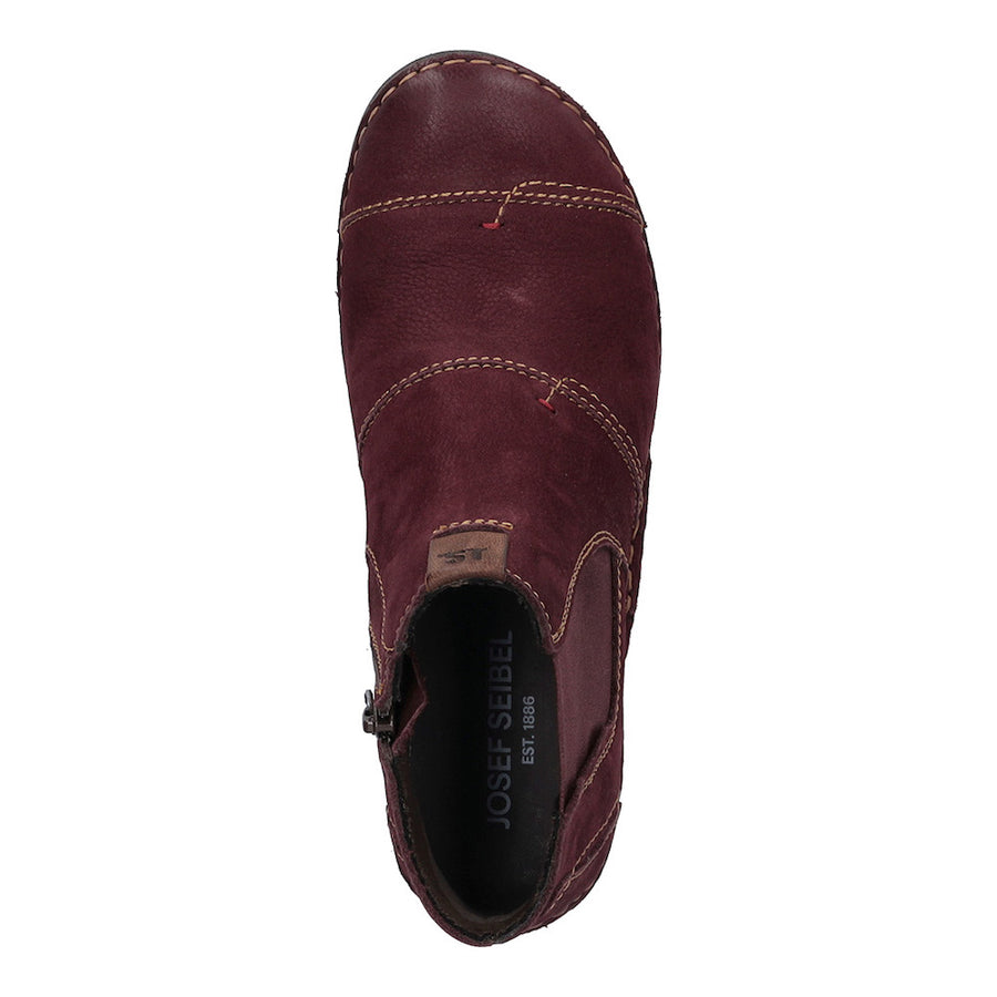 Josef Seibel Fergey 55 Plum Ankle Boots