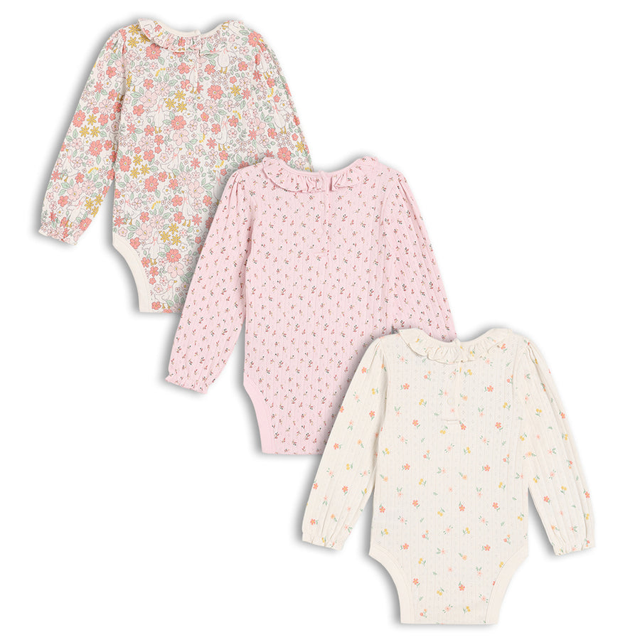 Mini Cuddles Girls Multi 3 Piece Body Suit