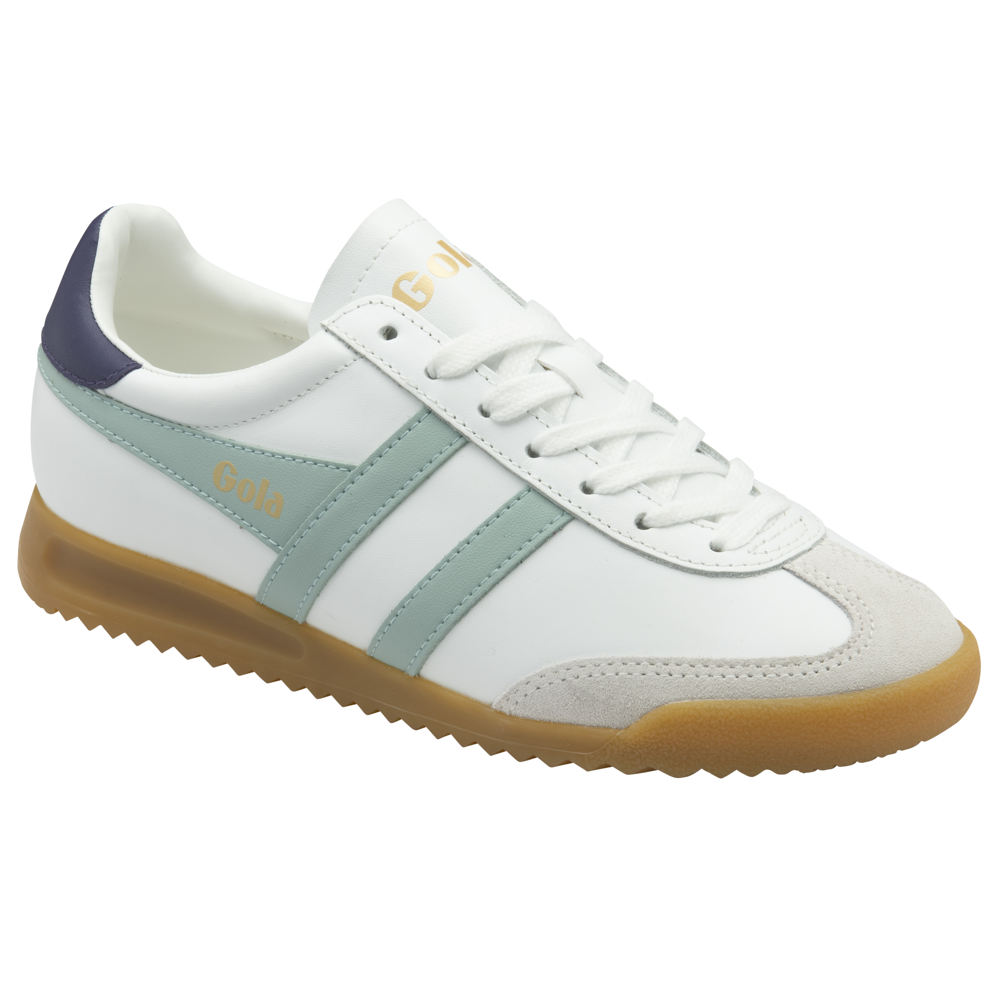 Gola Torpedo Leather White/Surf/Plum Ladies Trainers