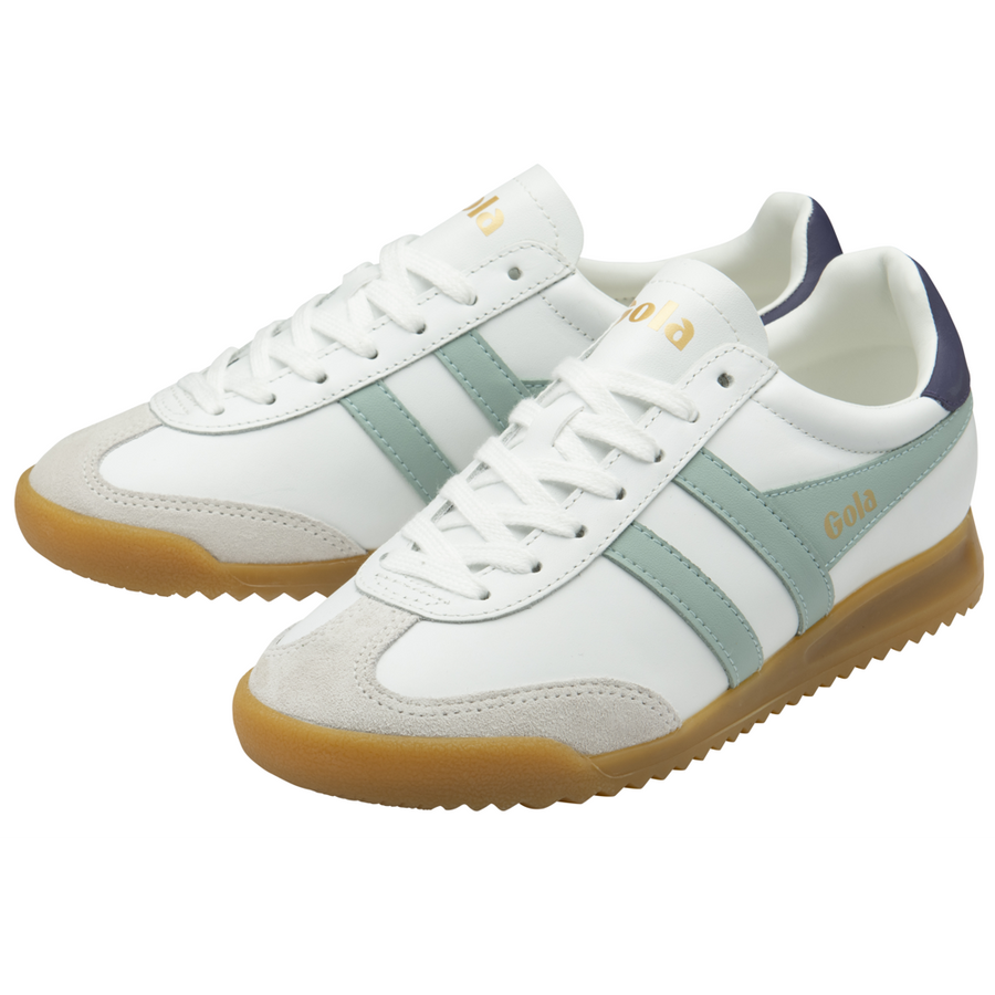 Gola Torpedo Leather White/Surf/Plum Ladies Trainers