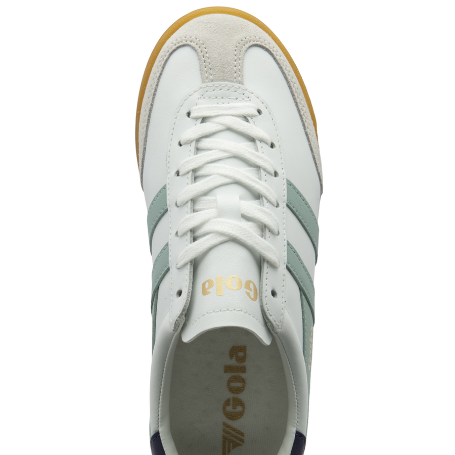 Gola Torpedo Leather White/Surf/Plum Ladies Trainers