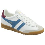 Gola Torpedo Leather White/Santorini/Cerise Ladies Trainers