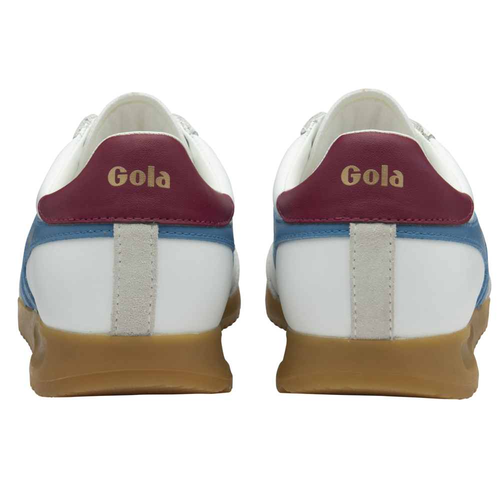 Gola Torpedo Leather White/Santorini/Cerise Ladies Trainers