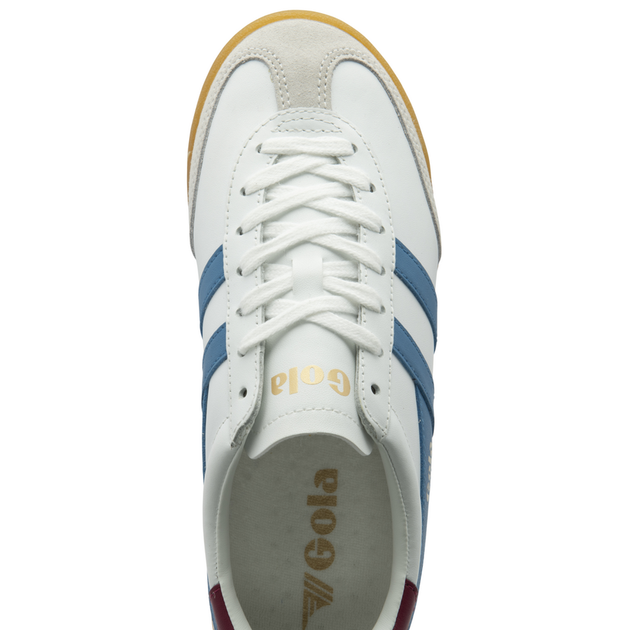 Gola Torpedo Leather White/Santorini/Cerise Ladies Trainers