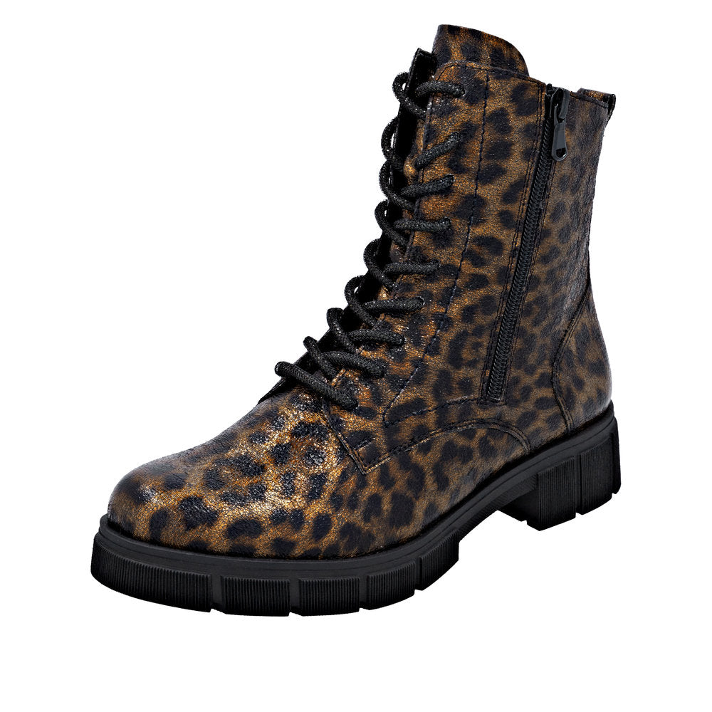 Remonte D2S72-90 Wide Fit Animal Print Boots