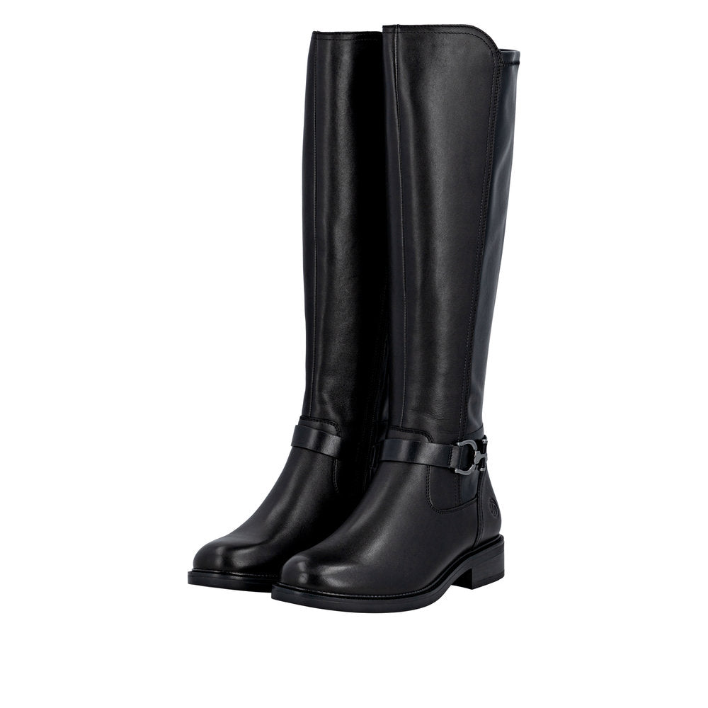 Remonte D2W77-00 Long Leg Black Boots