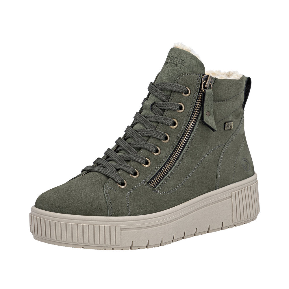 Remonte D3B71-54 Wide Fit Warm Lined Waterproof Green Boots