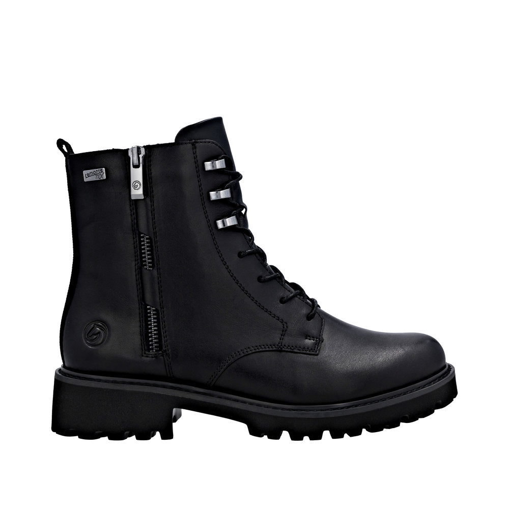 Remonte D8656-00 Waterproof Wide Fit Black Boots