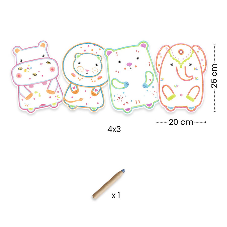 Djeco Small Gifts For The Little Ones - Colouring - Wild animals DJ00062