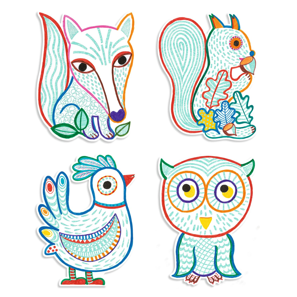 Djeco Small Gifts For The Little Ones - Colouring - Forest Friends DJ00063