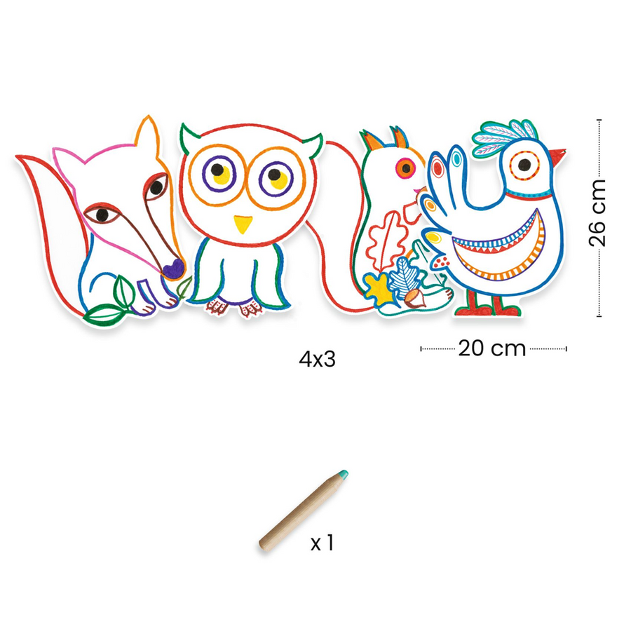 Djeco Small Gifts For The Little Ones - Colouring - Forest Friends DJ00063