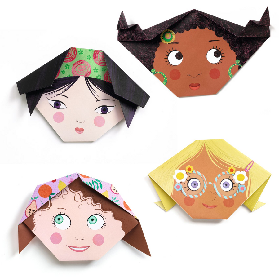 Djeco Small Gifts For Older Ones - Origami - Pretty faces DJ08757