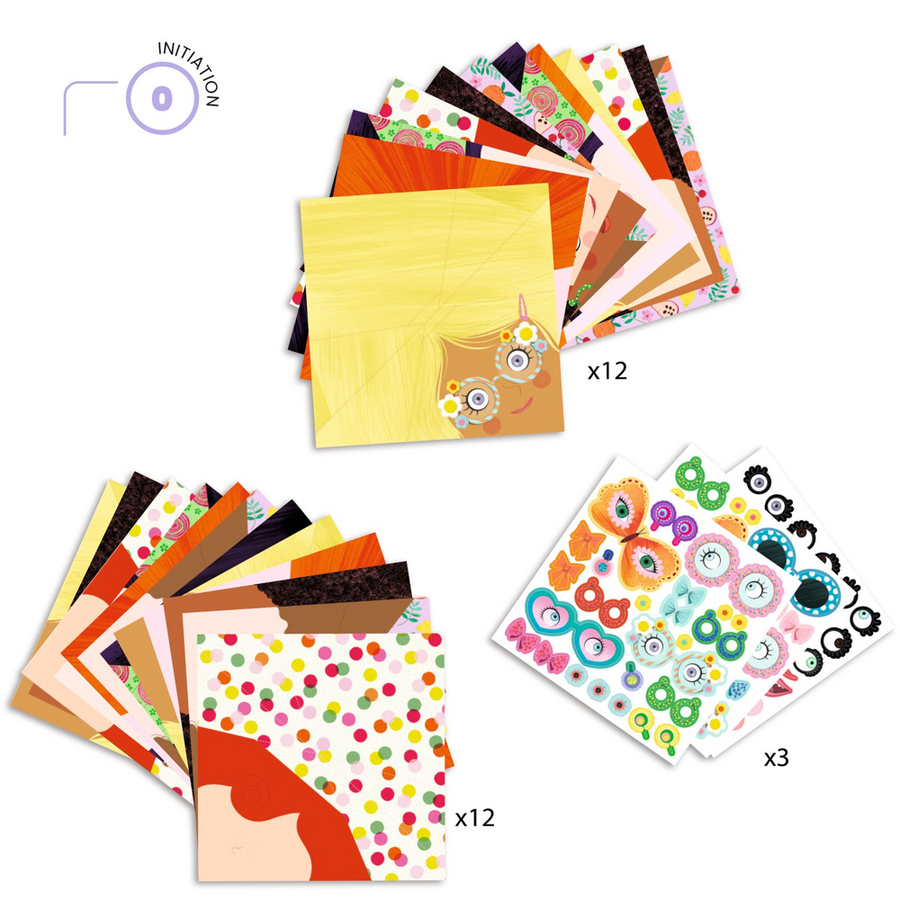 Djeco Small Gifts For Older Ones - Origami - Pretty faces DJ08757