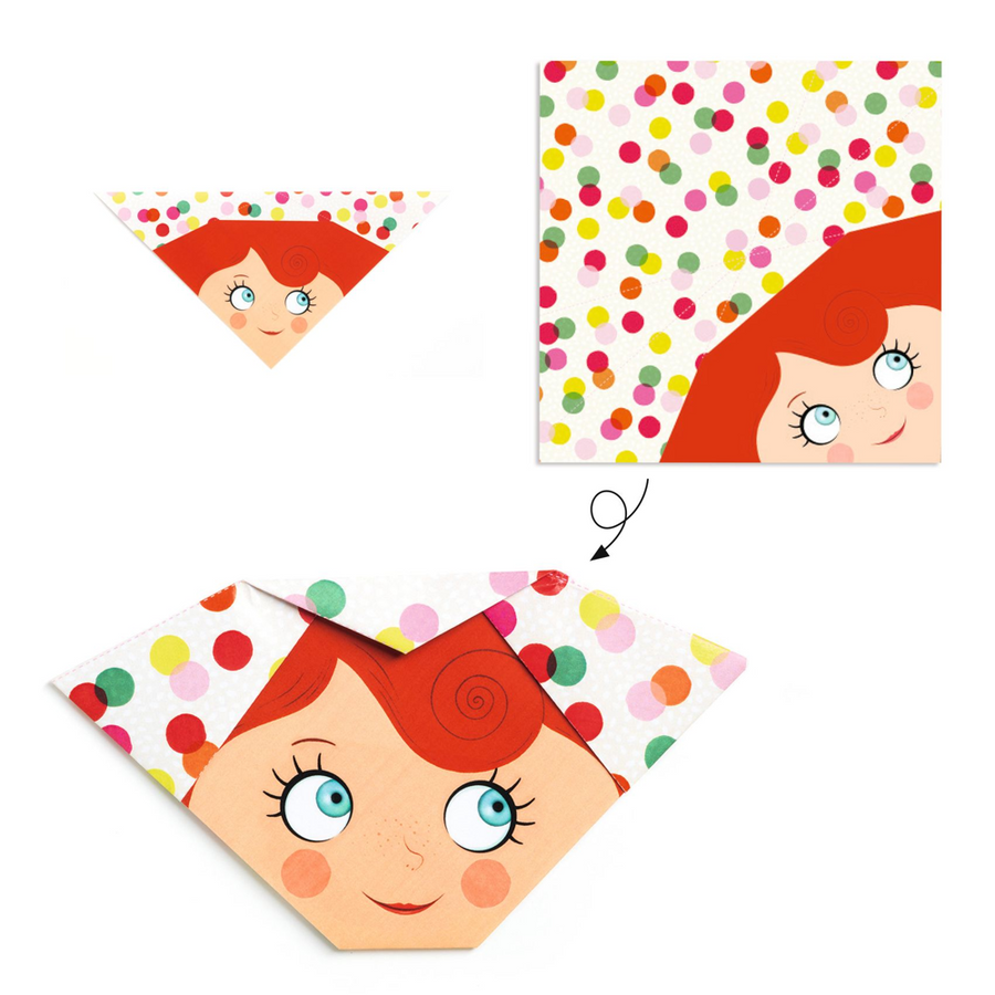 Djeco Small Gifts For Older Ones - Origami - Pretty faces DJ08757