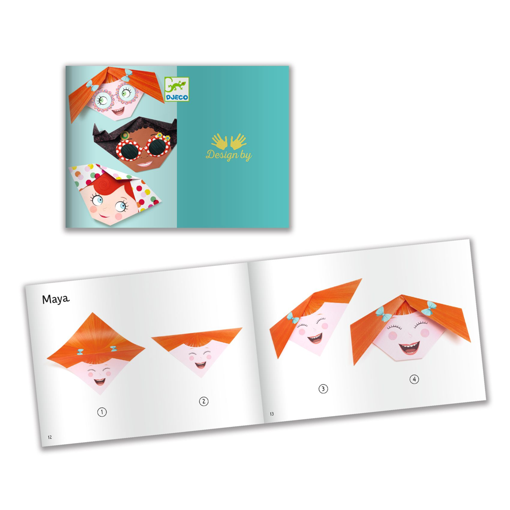 Djeco Small Gifts For Older Ones - Origami - Pretty faces DJ08757