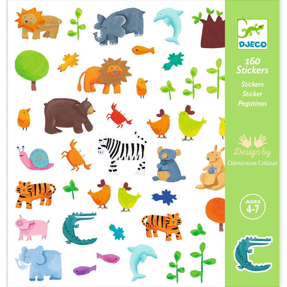 Djeco Small Gifts For Older Ones - Stickers - Animals DJ08841