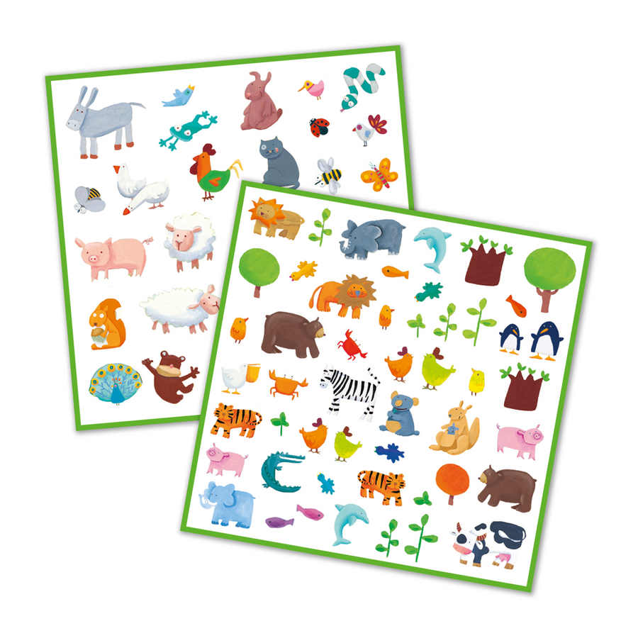 Djeco Small Gifts For Older Ones - Stickers - Animals DJ08841