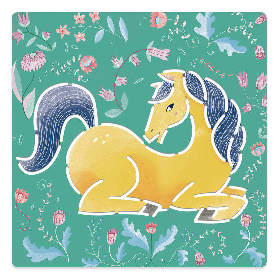 Djeco Small Gifts For Older Ones - Stencils - Horses DJ08915