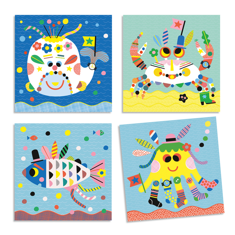 Djeco Small Gifts For The Little Ones - Stickers - Sea creatures DJ08931