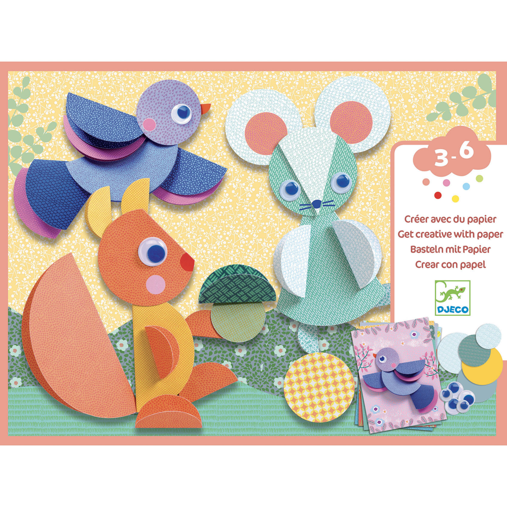 Djeco Small Gifts For The Little Ones - Create With Paper - Round and Round DJ09056