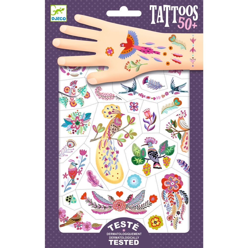 Djeco Body Art - Tattoos - Bright Birds DJ09615