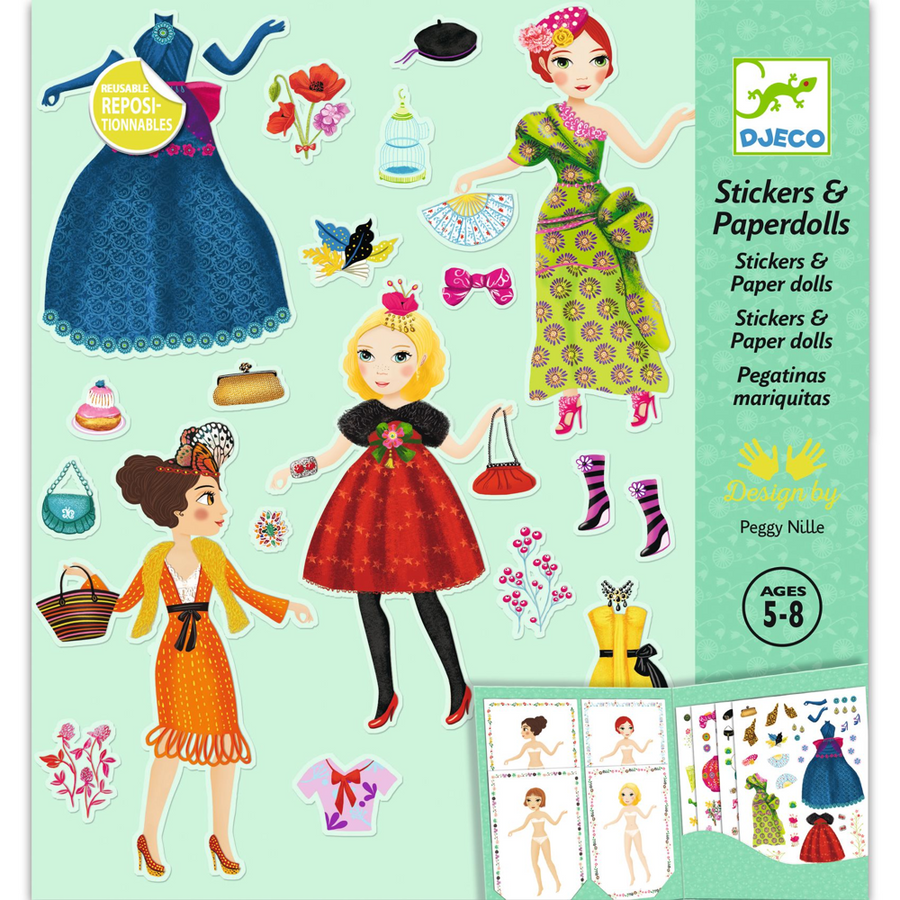Djeco Small Gifts For Older Ones - Stickers - Paper Dolls - Massive Fashion DJ09691
