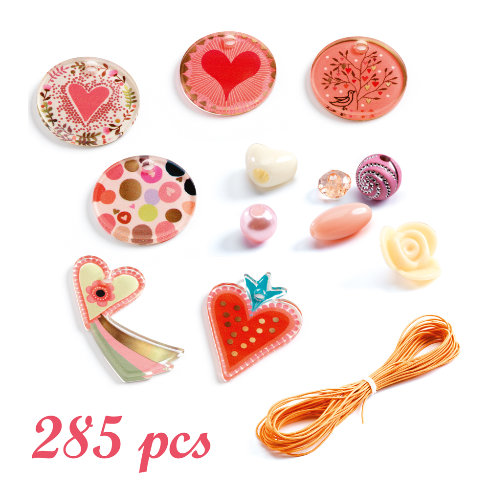 Djeco Needlework - Beads & Jewellery - Hearts DJ09855