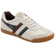 Gola Harrier Leather Off White/Burgundy/Navy Mens Trainers