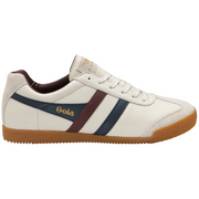 Gola Harrier Leather Off White/Burgundy/Navy Mens Trainers
