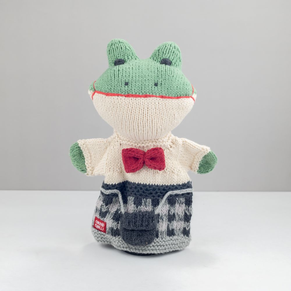 ChunkiChilli Scottish Frog Hand Puppet in Kilt SYP098