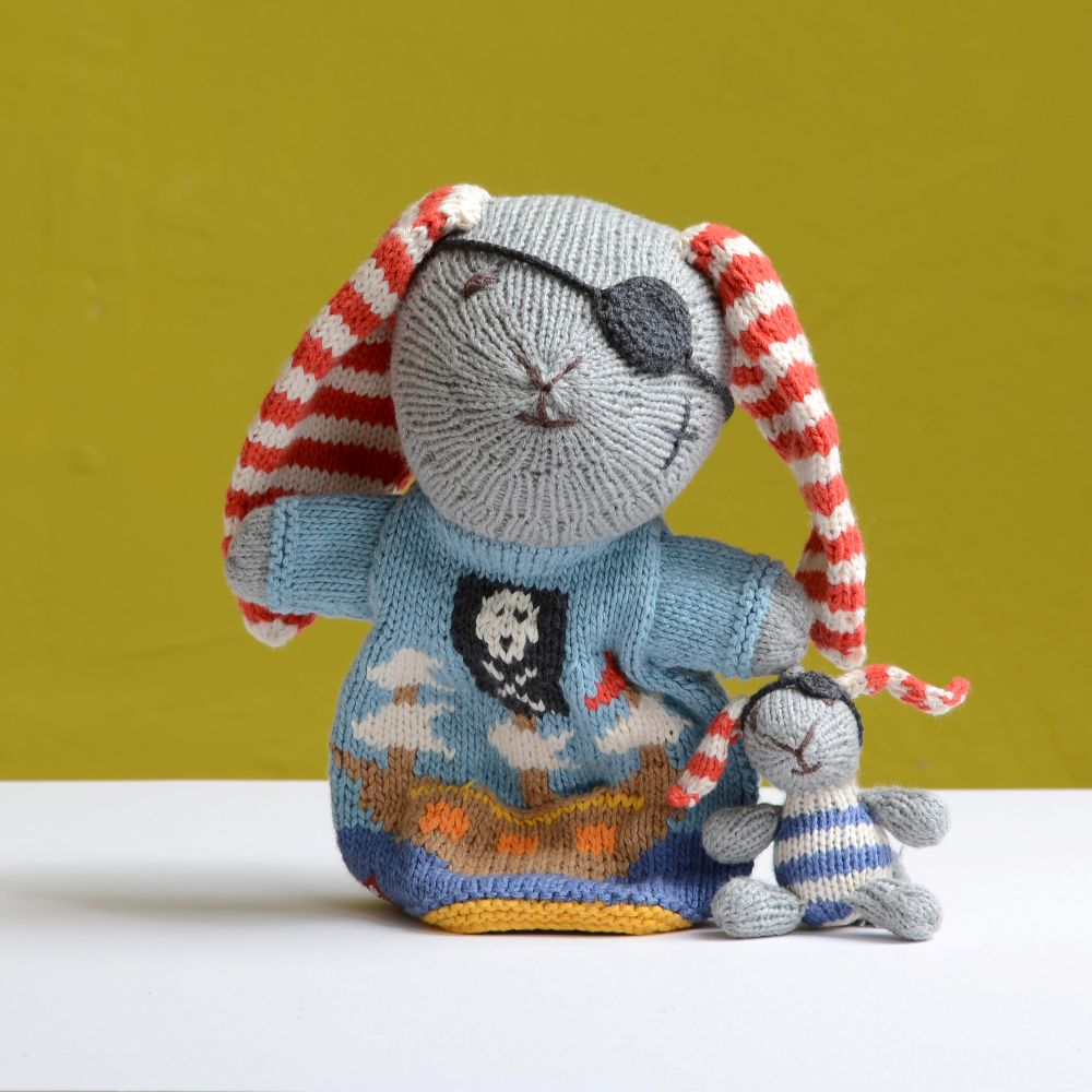 ChunkiChilli Pirate Rabbit Pocket Puppet and Soft Toy SYPocket009
