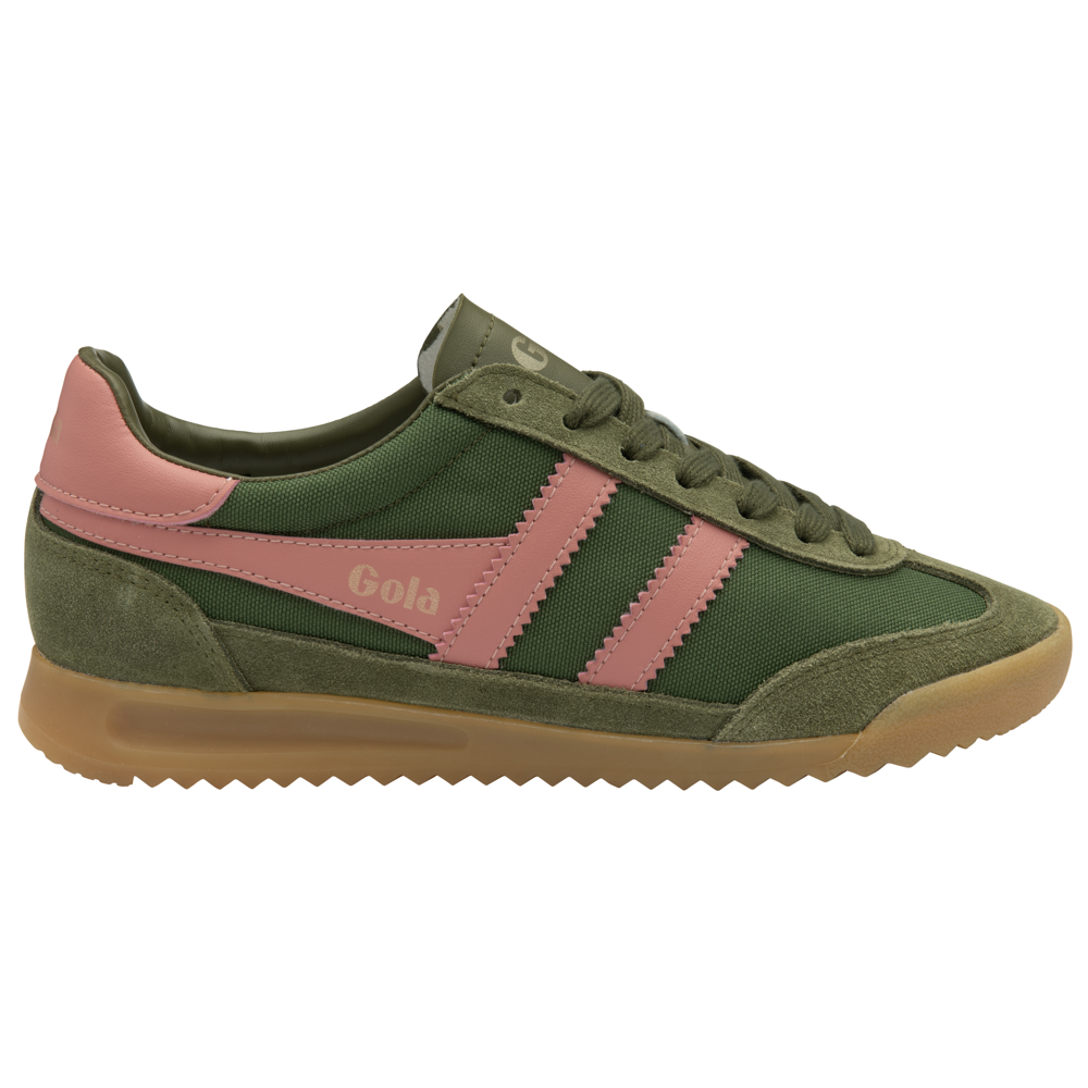 Gola Tornado Military Green/Coral Pink Womens Trainers