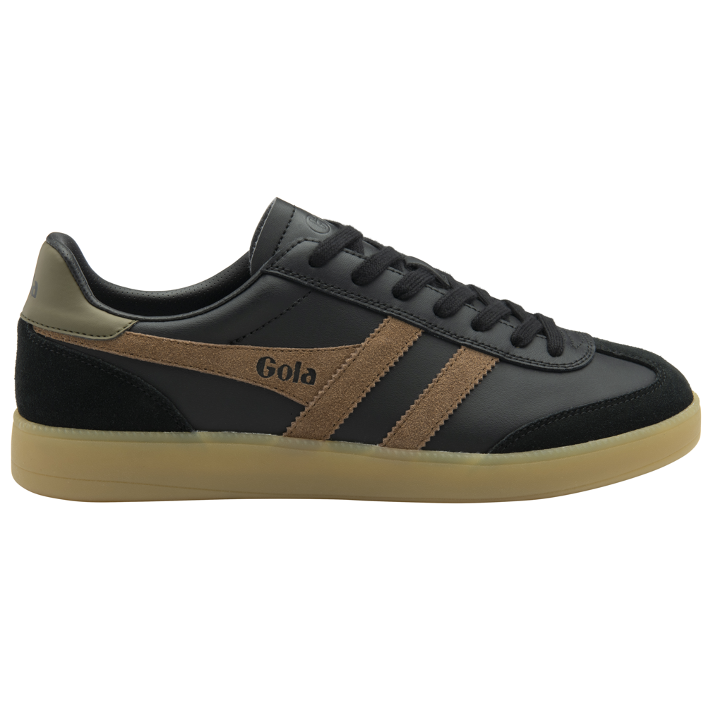 Gola Viper Leather Black/Tobacco/Khaki/Gum Mens Trainers