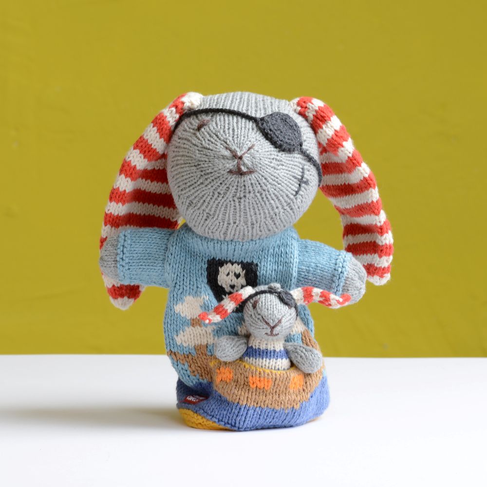 ChunkiChilli Pirate Rabbit Pocket Puppet and Soft Toy SYPocket009