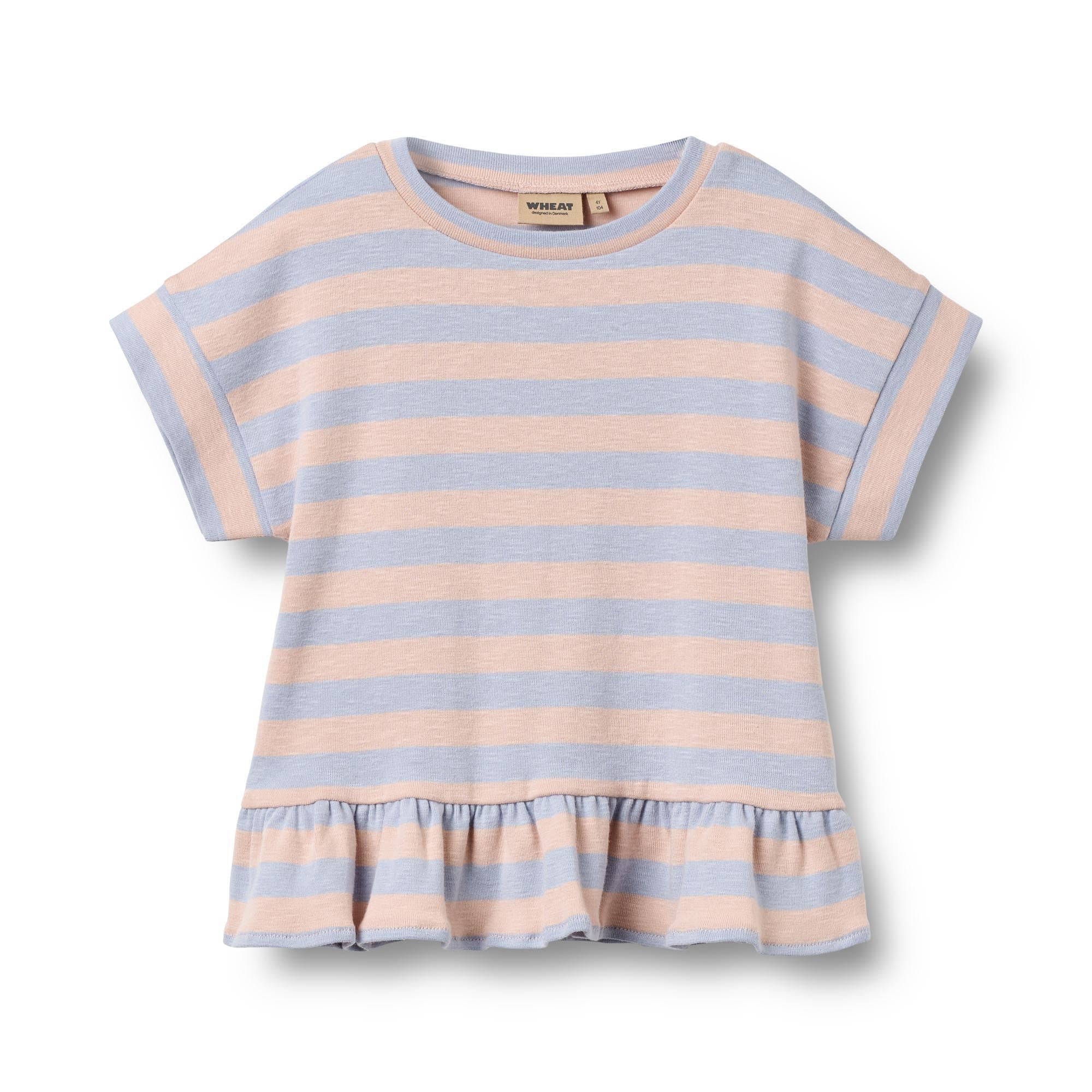 Wheat T-Shirt S/S Marie - 0081-108s 9653 Powder Stripe