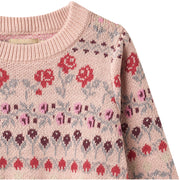 Wheat 0513-560-GOTS Jacquard Pullover Mikmak 2317 Dim Rose