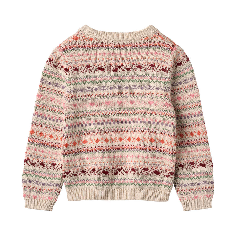 Wheat Jacquard Pullover Olga - 9042 Multi