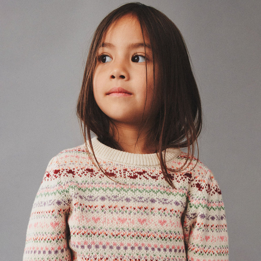 Wheat Jacquard Pullover Olga - 9042 Multi