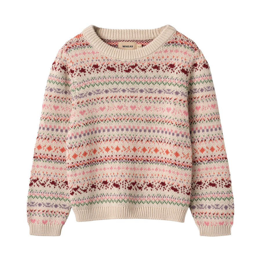 Wheat Jacquard Pullover Olga - 9042 Multi