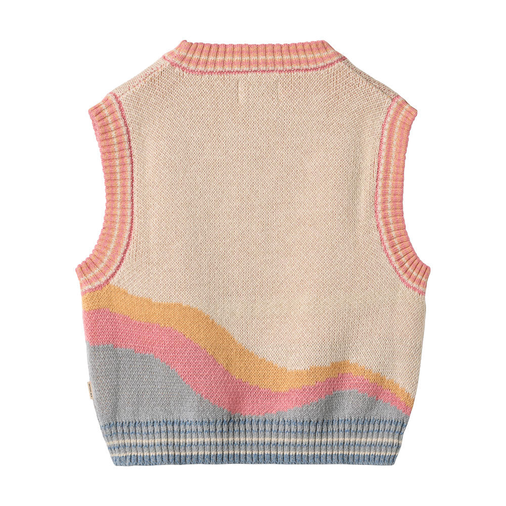 Wheat Jaquard Vest Maria - 9042 Multi