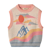 Wheat Jaquard Vest Maria - 9042 Multi